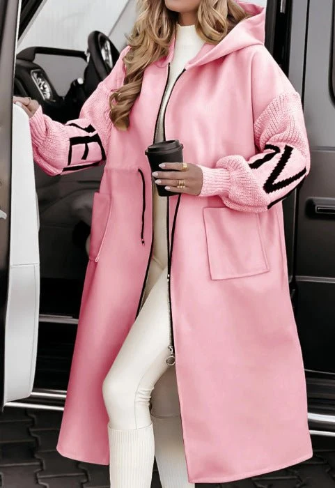 Manteau Long avec Capuche pour Femme