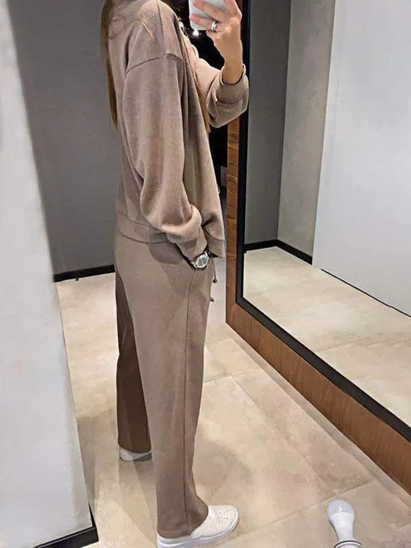 Ensemble Pantalon et Cardigan en Laine pour Femmes