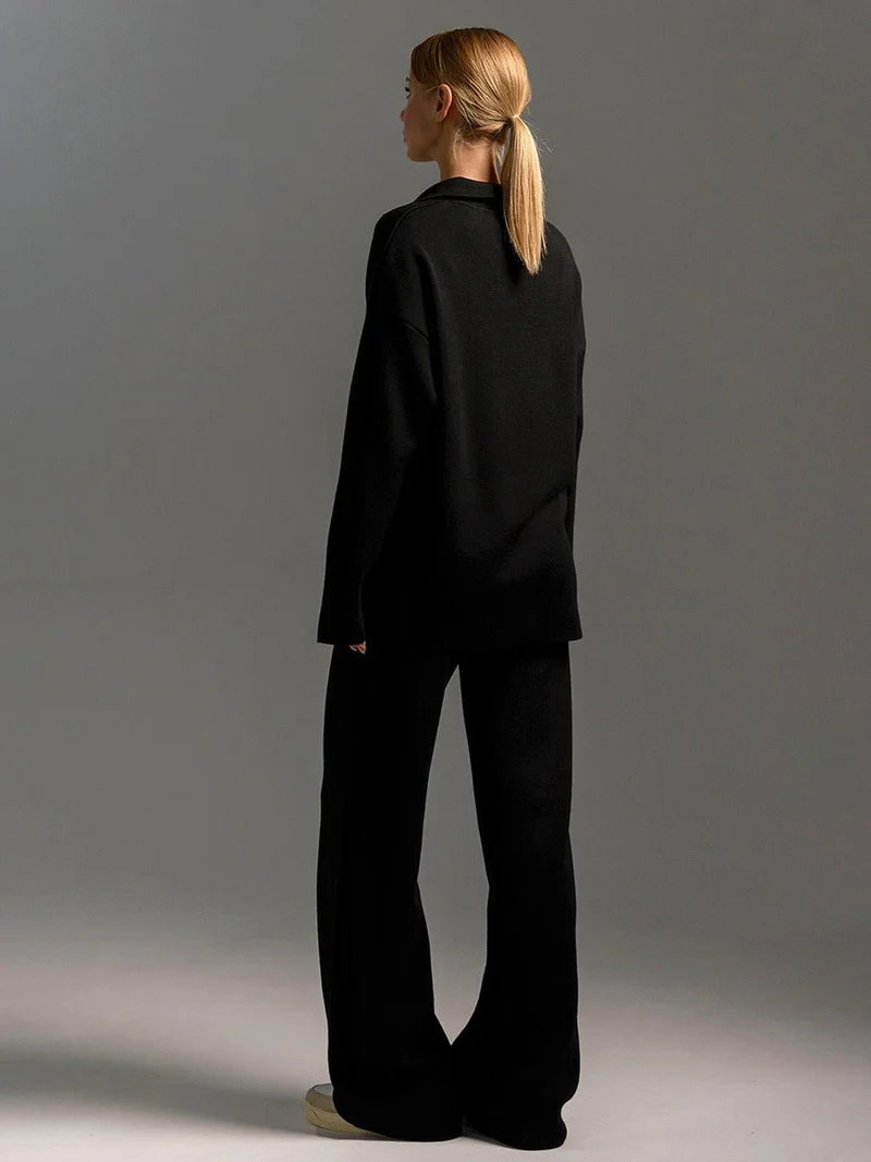 Ensemble Pantalon à Col Polo pour Femmes