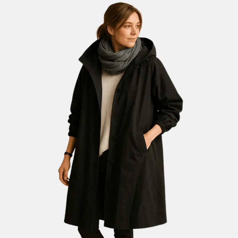 Manteau long en coton pour femmes