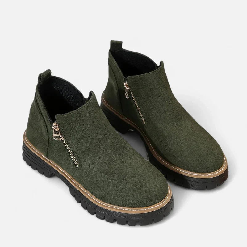 Bottines courtes à semelle crantée pour femmes