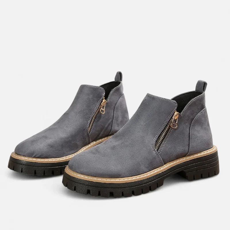 Bottines courtes à semelle crantée pour femmes