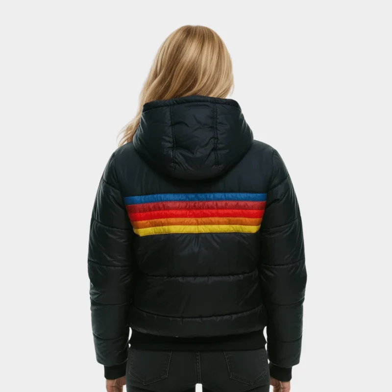Doudoune avec motif coloré pour femmes