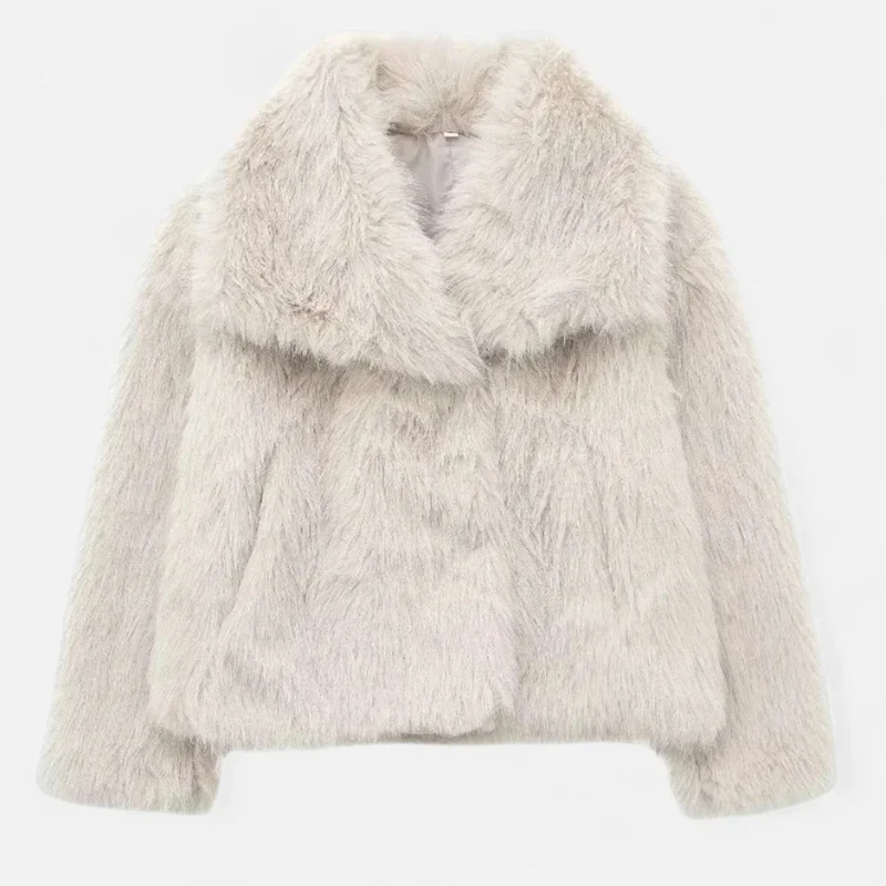 Manteau en fausse fourrure pour femme