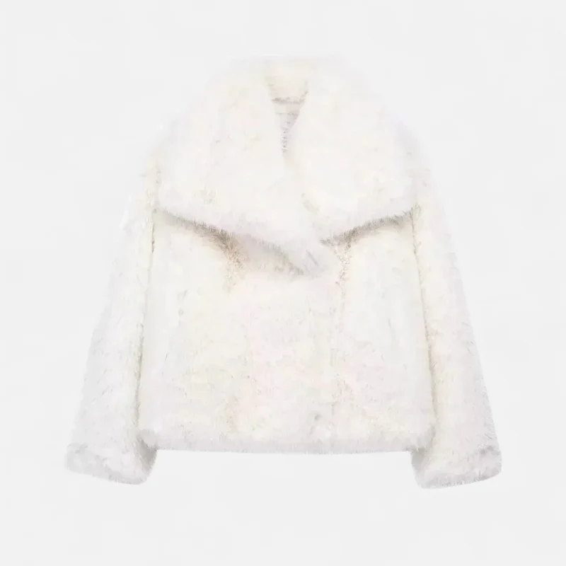 Manteau en fausse fourrure pour femme