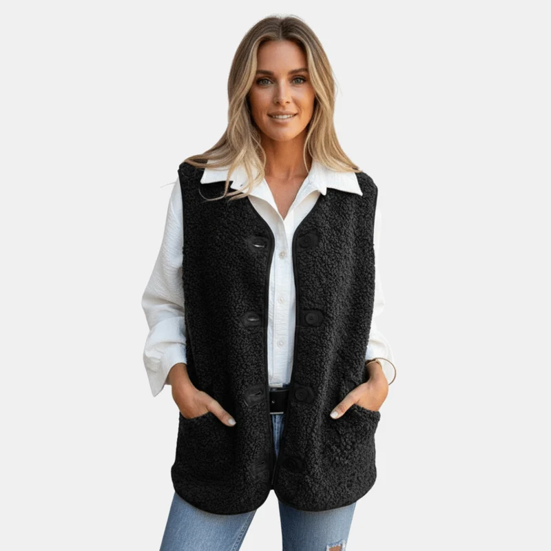 Gilet en polaire teddy pour femmes