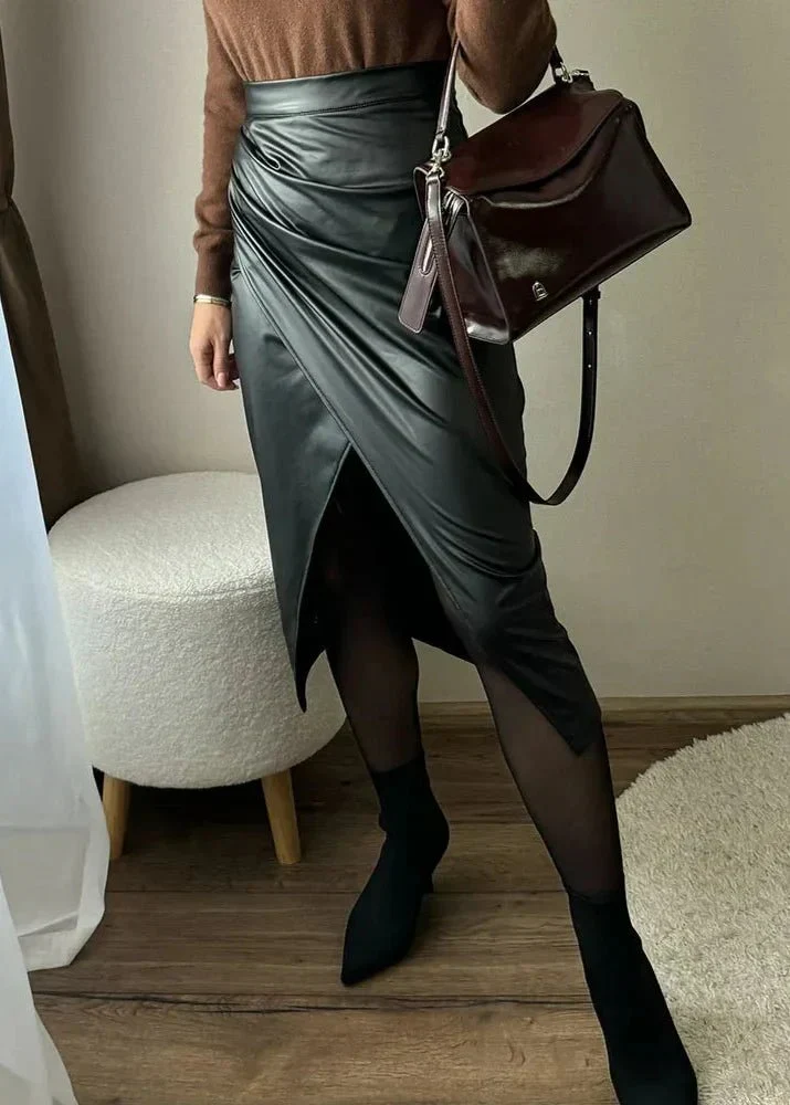 Jupe en cuir synthétique pour Femme
