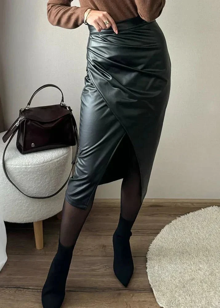 Jupe en cuir synthétique pour Femme