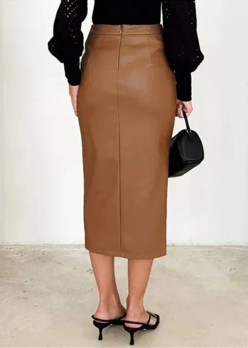 Jupe en cuir synthétique pour Femme