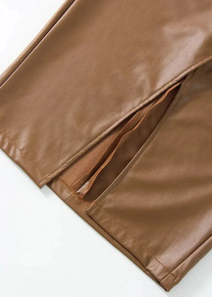 Jupe en cuir synthétique pour Femme