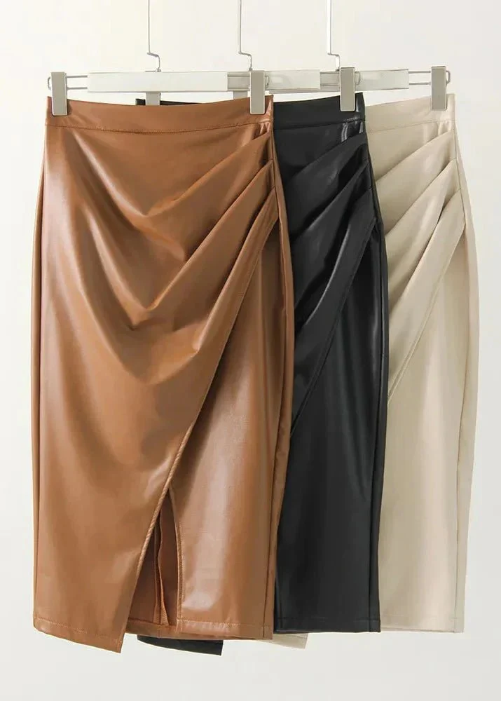Jupe en cuir synthétique pour Femme