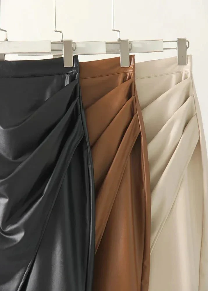 Jupe en cuir synthétique pour Femme