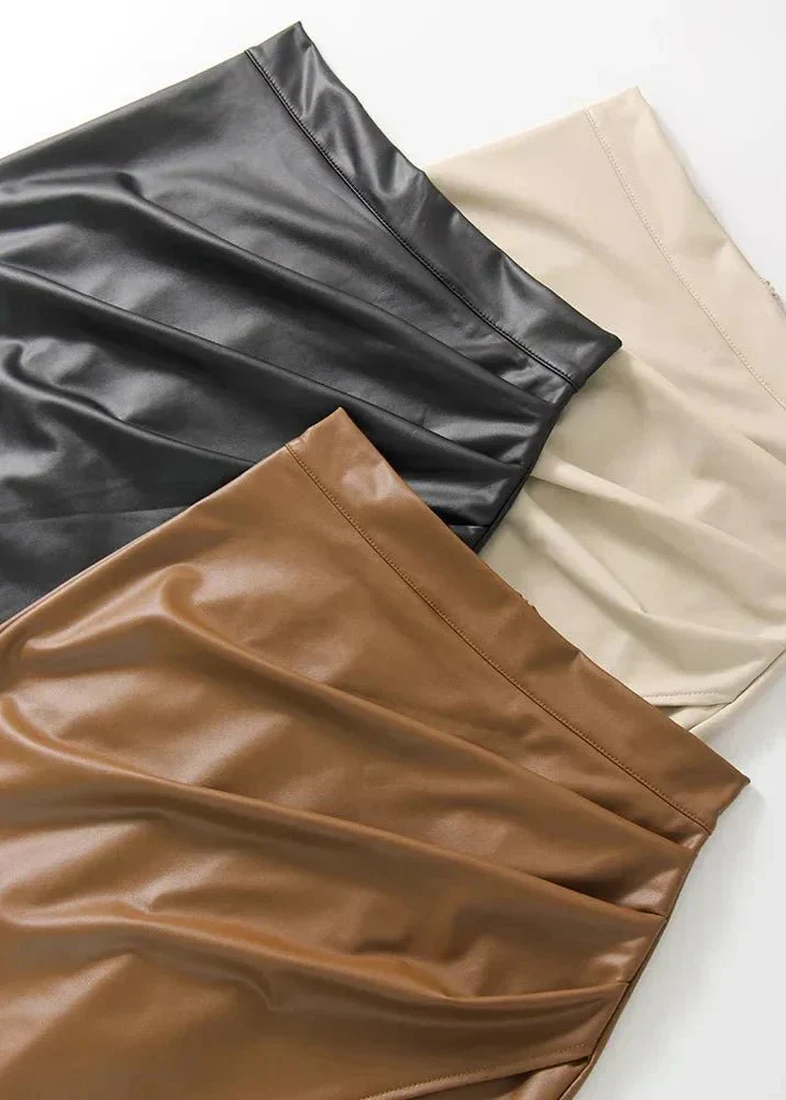 Jupe en cuir synthétique pour Femme