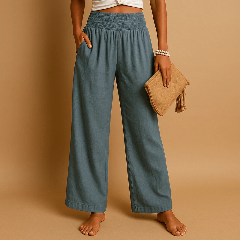 Pantalon Ample en Lin pour Femme