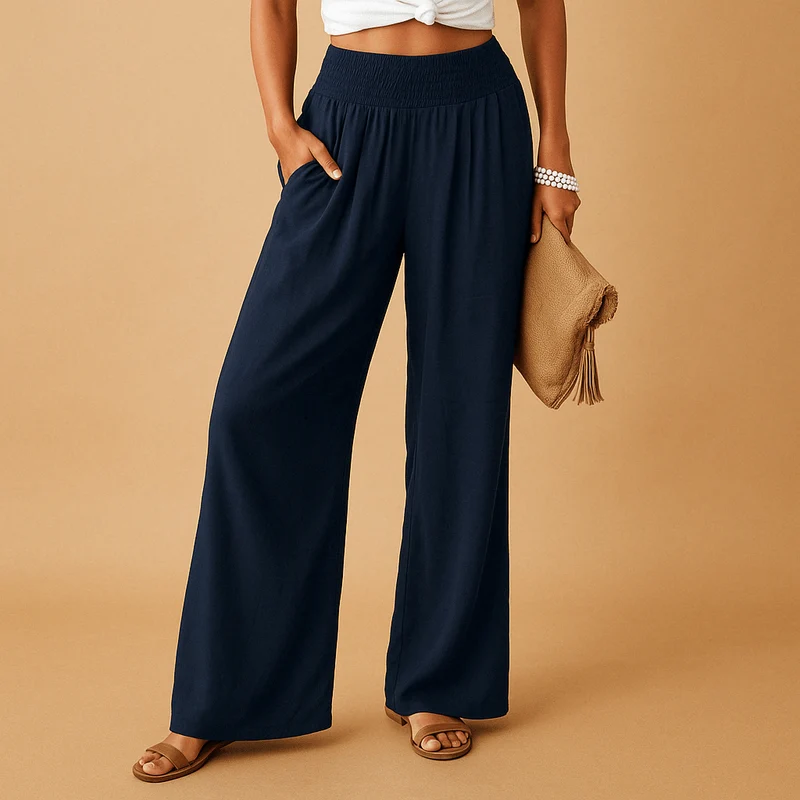 Pantalon Ample en Lin pour Femme