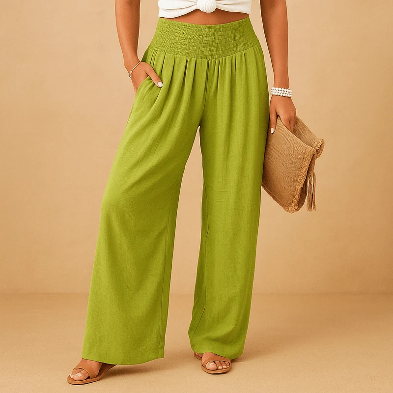 Pantalon Ample en Lin pour Femme