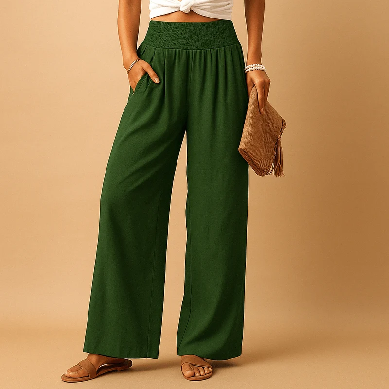 Pantalon Ample en Lin pour Femme