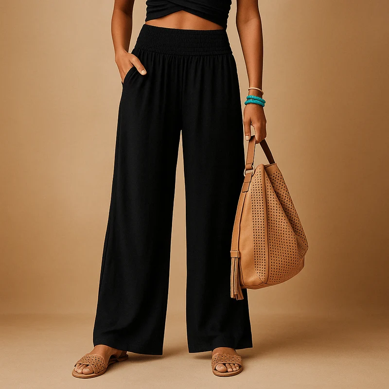 Pantalon Ample en Lin pour Femme