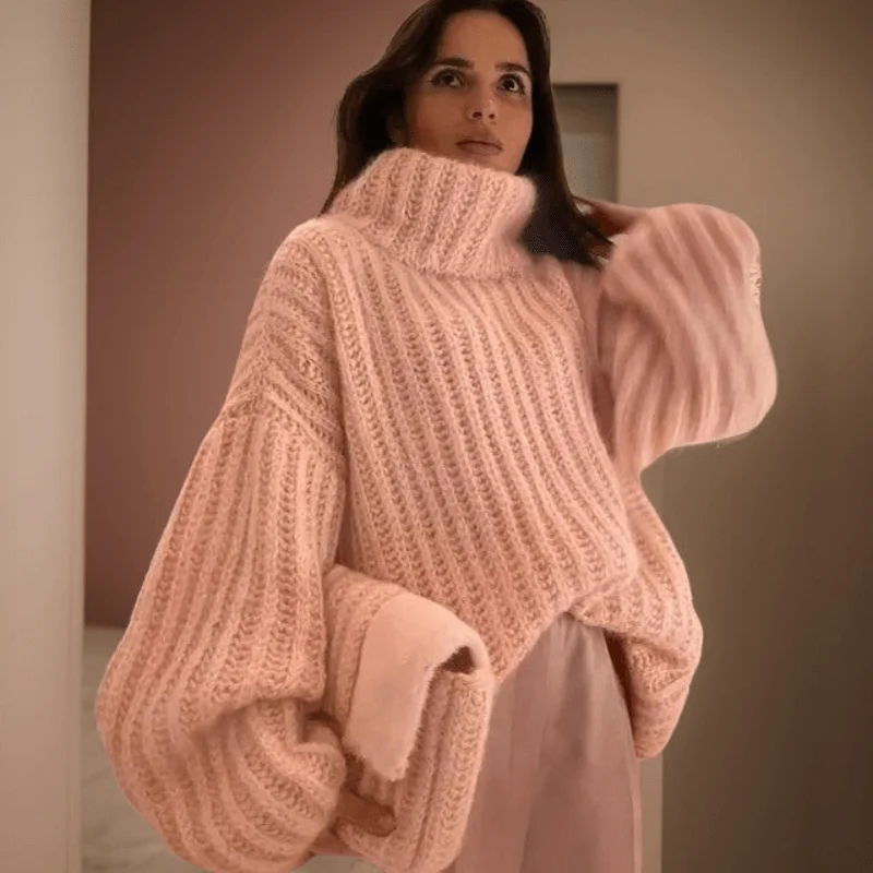 Pull Tricoté à Manches Longues pour Femmes