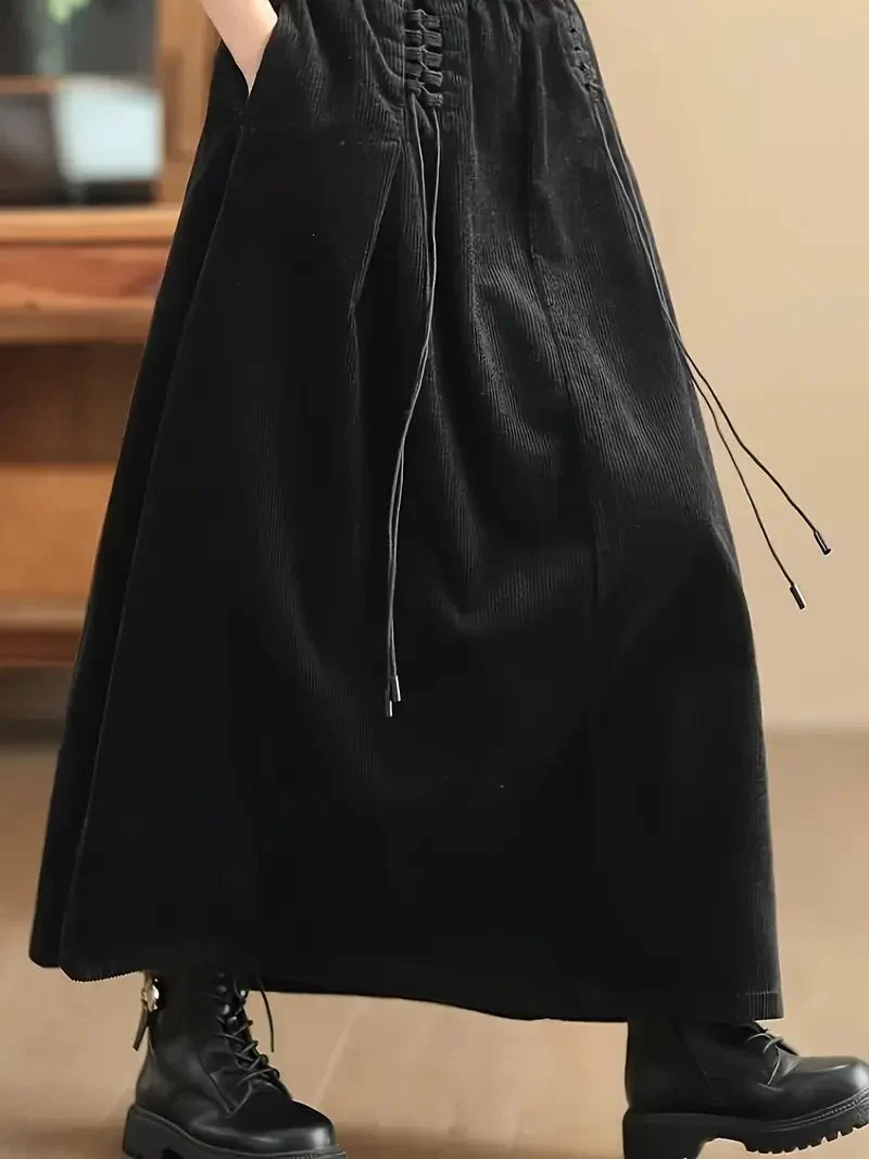 Jupe Maxi en Velours Côtelé pour Femme