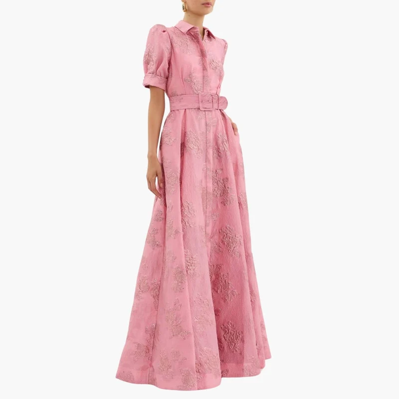 Robe Florale avec Ceinture pour Femme