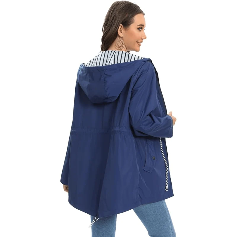 Veste Imperméable à Capuche et Cintrée pour Femme | Idéale pour le Quotidien