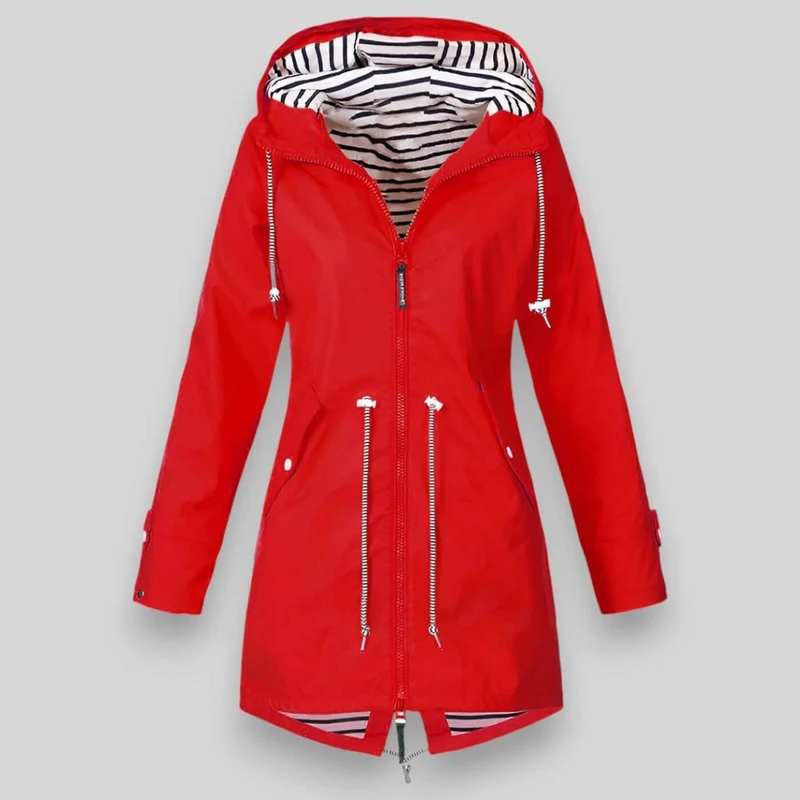 Veste Imperméable à Capuche et Cintrée pour Femme | Idéale pour le Quotidien