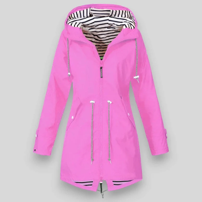 Veste Imperméable à Capuche et Cintrée pour Femme | Idéale pour le Quotidien