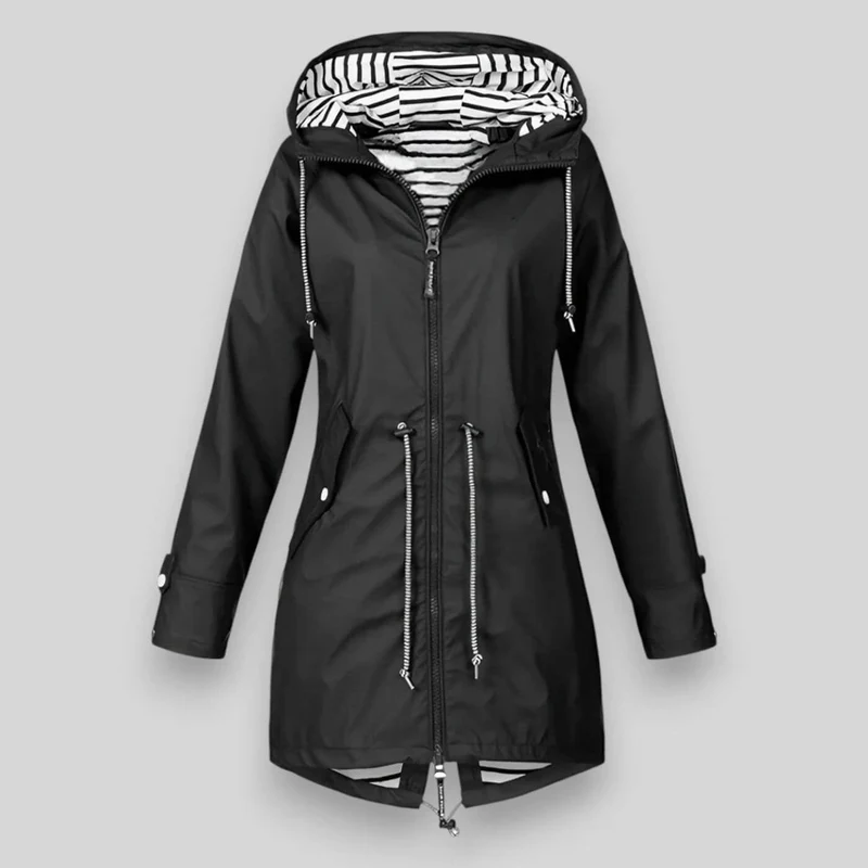 Veste Imperméable à Capuche et Cintrée pour Femme | Idéale pour le Quotidien