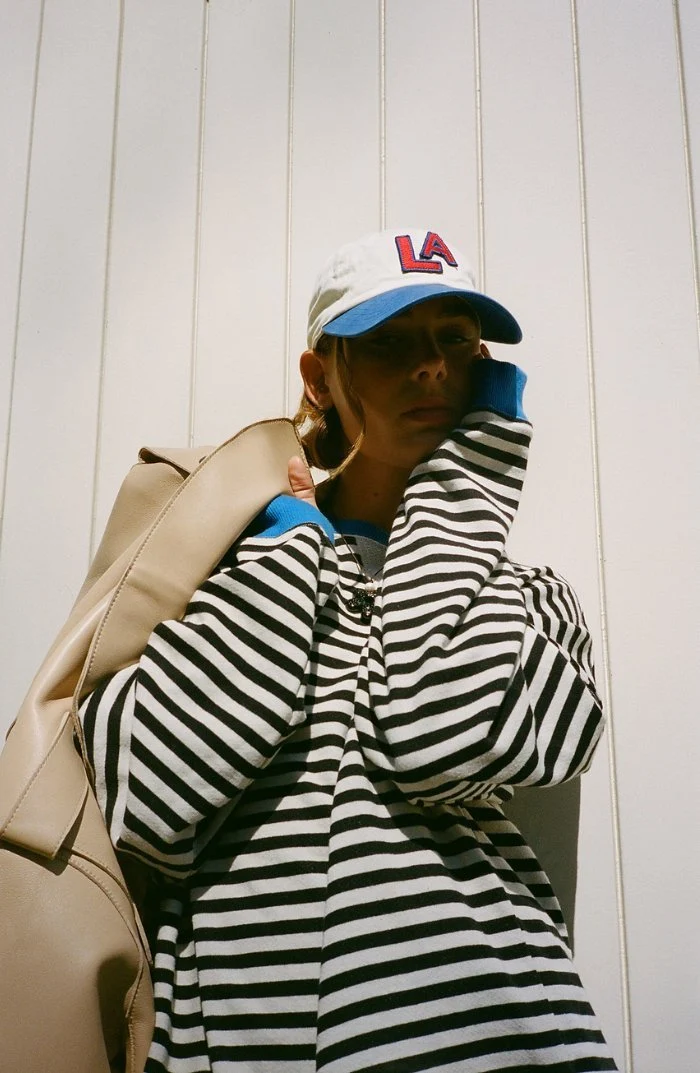 Sweat-shirt à Rayures Bord Contrasté pour Femme | Idéal pour le Quotidien