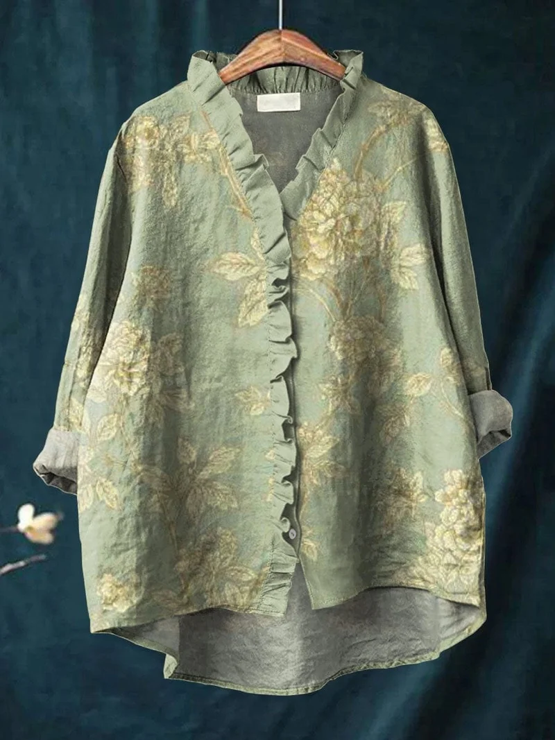 Blouse à Volants Imprimé Floral pour Femme | Idéale pour le Quotidien
