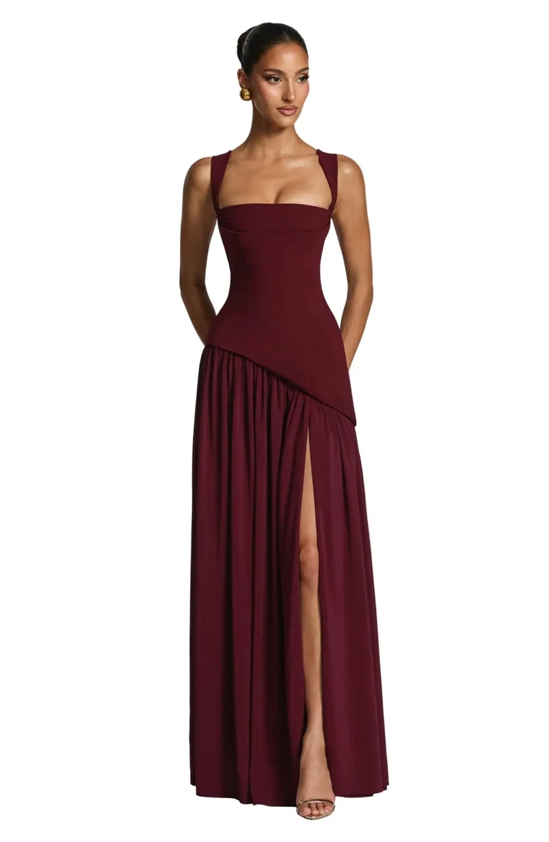 Robe Longue Évasée à Taille Cintrée pour Femme | Idéale pour les Sorties