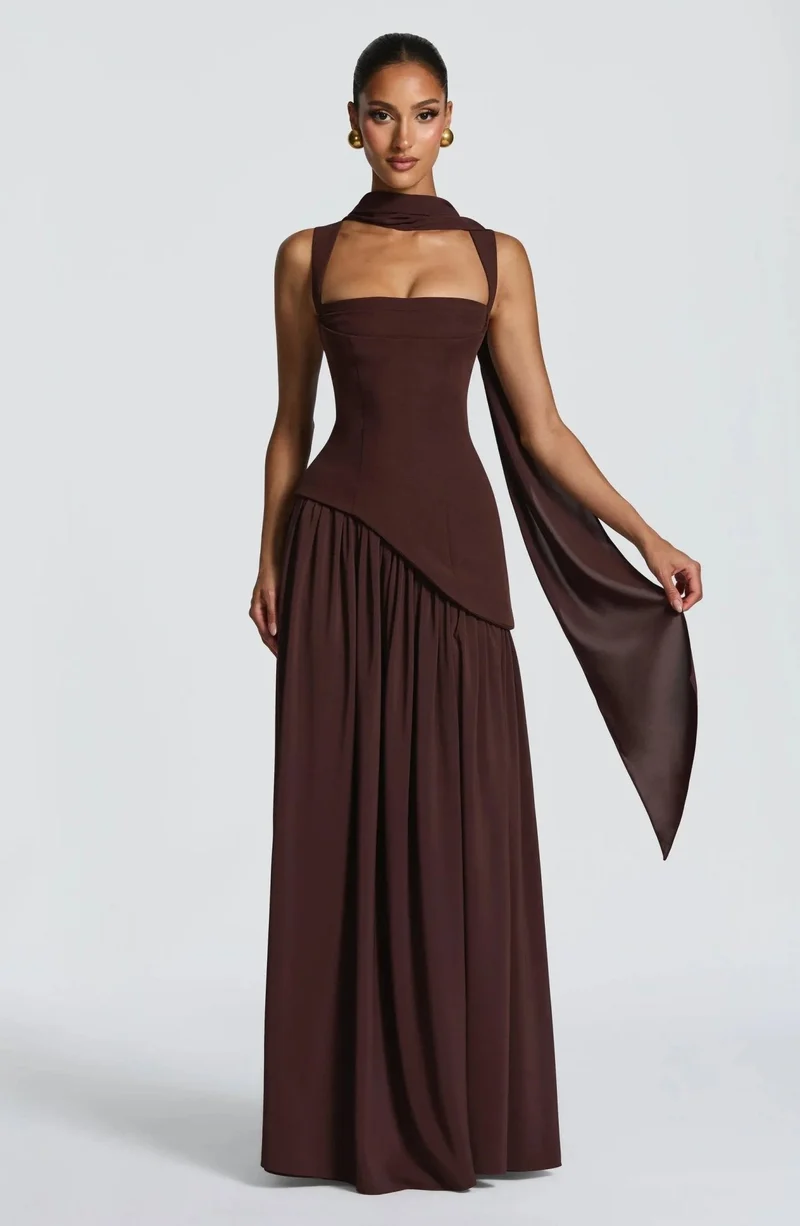 Robe Longue Évasée à Taille Cintrée pour Femme | Idéale pour les Sorties