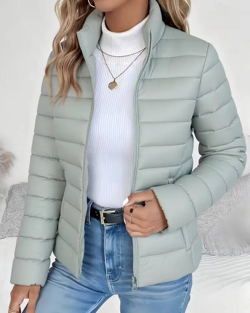 Doudoune Matelassée Col Montant pour Femme | Idéale pour l'Hiver