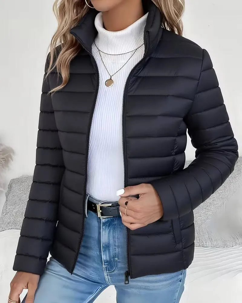 Doudoune Matelassée Col Montant pour Femme | Idéale pour l'Hiver