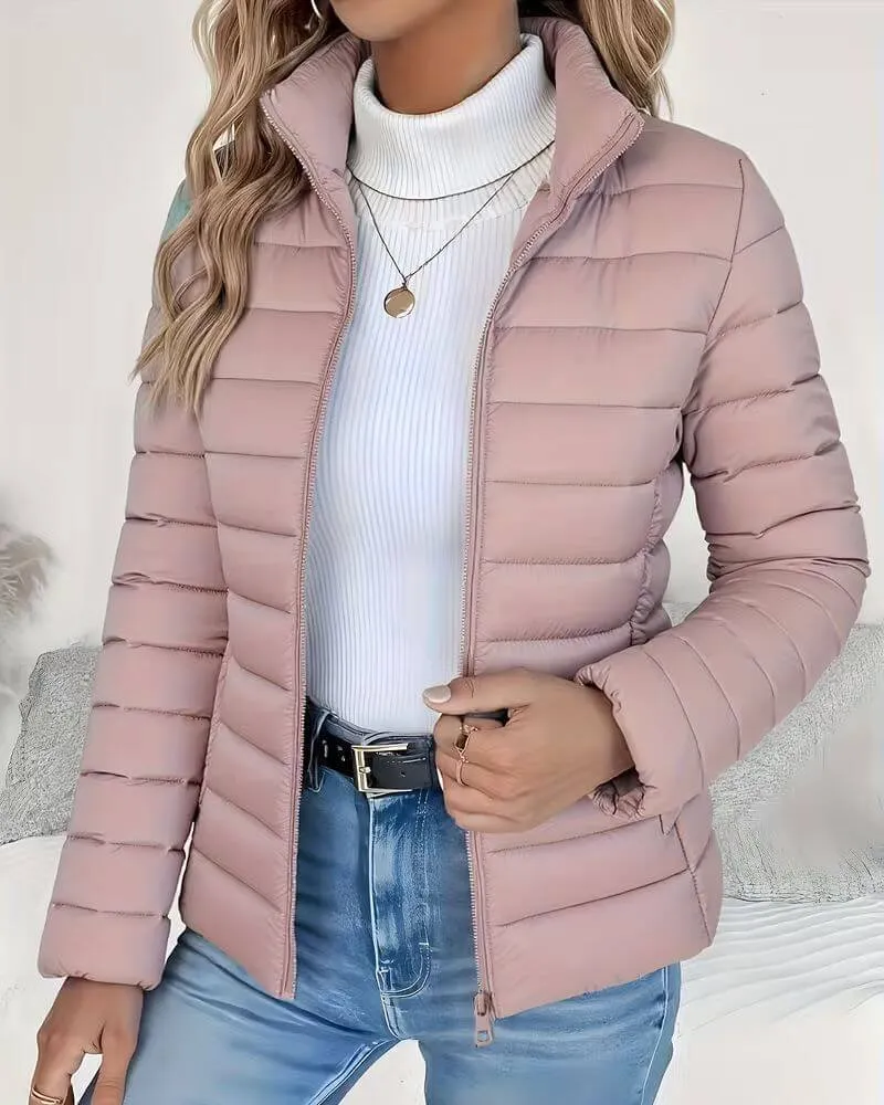 Doudoune Matelassée Col Montant pour Femme | Idéale pour l'Hiver