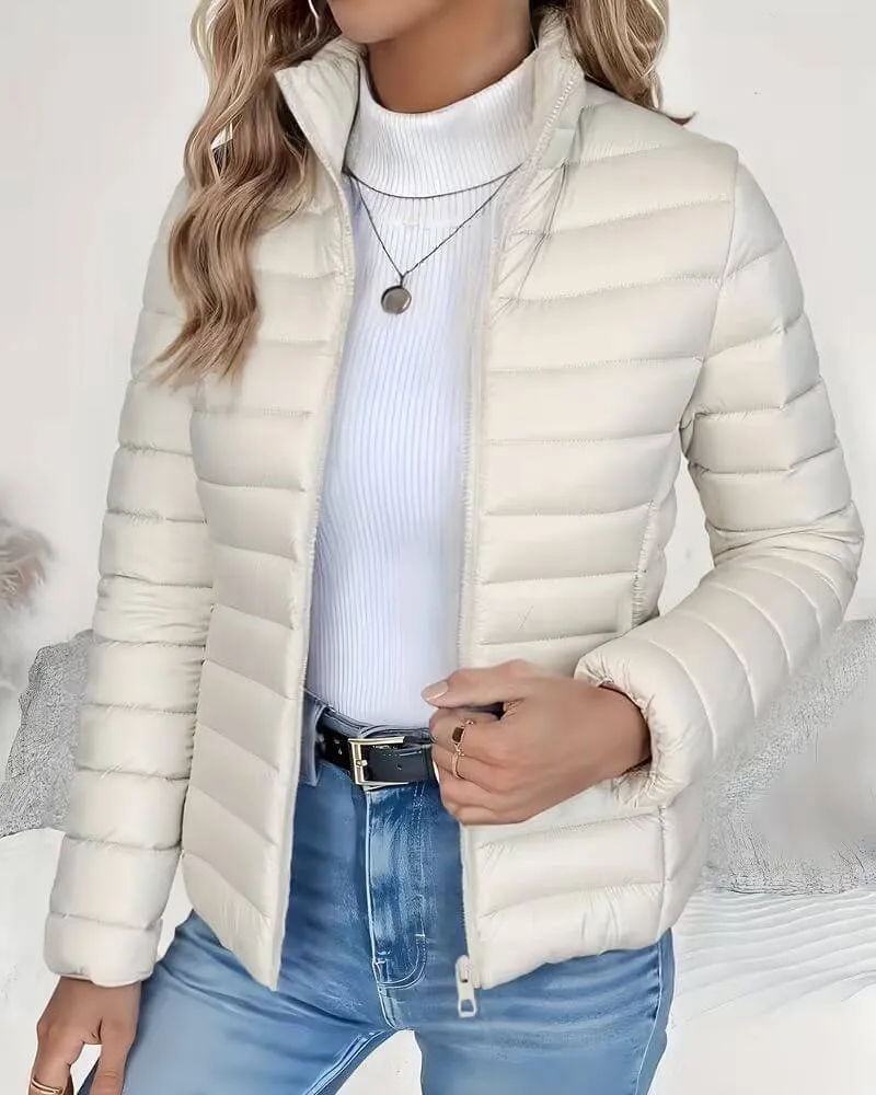 Doudoune Matelassée Col Montant pour Femme | Idéale pour l'Hiver