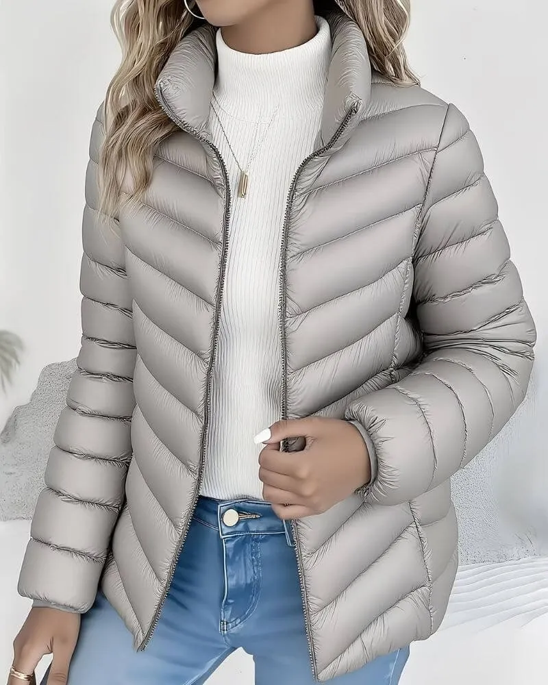 Doudoune Matelassée Col Montant pour Femme | Idéale pour l'Hiver