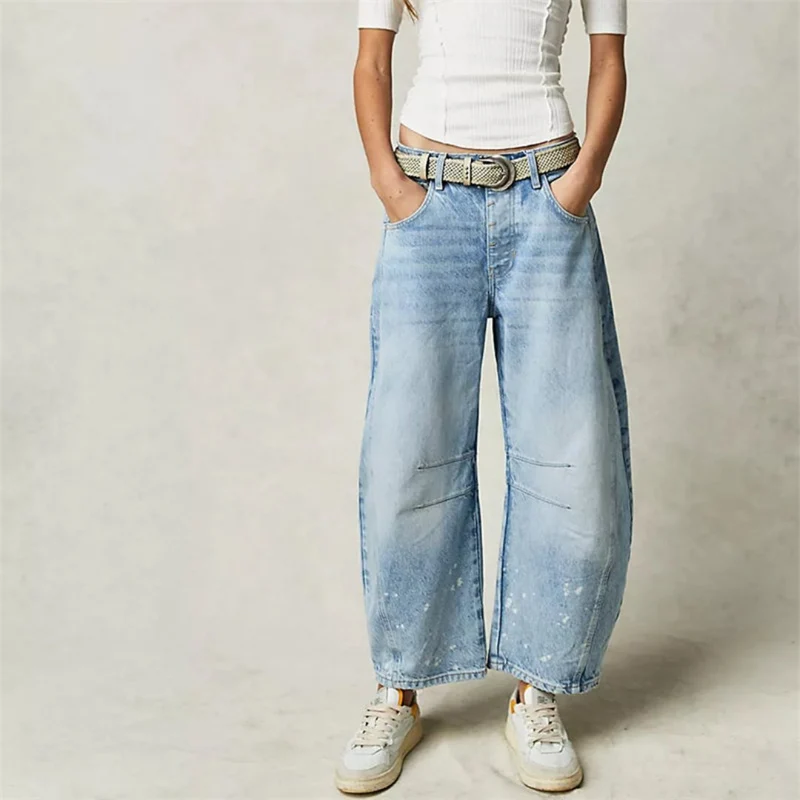 Pantalon Large en Denim pour Femme | Idéal pour le Printemps
