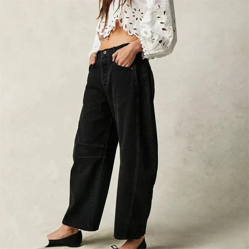 Pantalon Large en Denim pour Femme | Idéal pour le Printemps