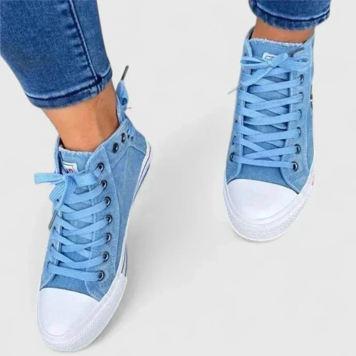 Chaussures Montantes en Denim pour Femme | Idéales pour le Printemps