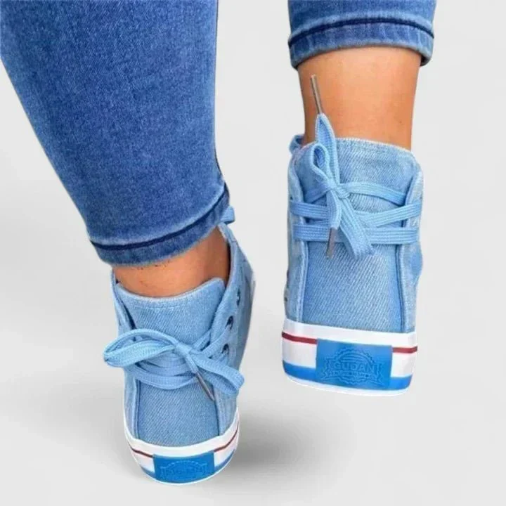 Chaussures Montantes en Denim pour Femme | Idéales pour le Printemps