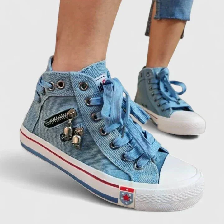Chaussures Montantes en Denim pour Femme | Idéales pour le Printemps