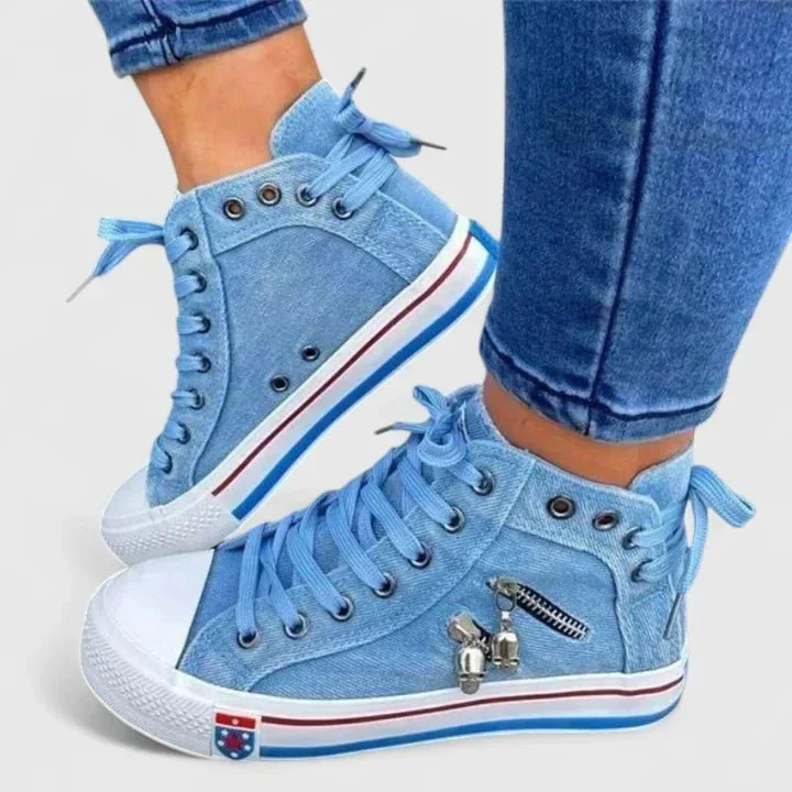 Chaussures Montantes en Denim pour Femme | Idéales pour le Printemps