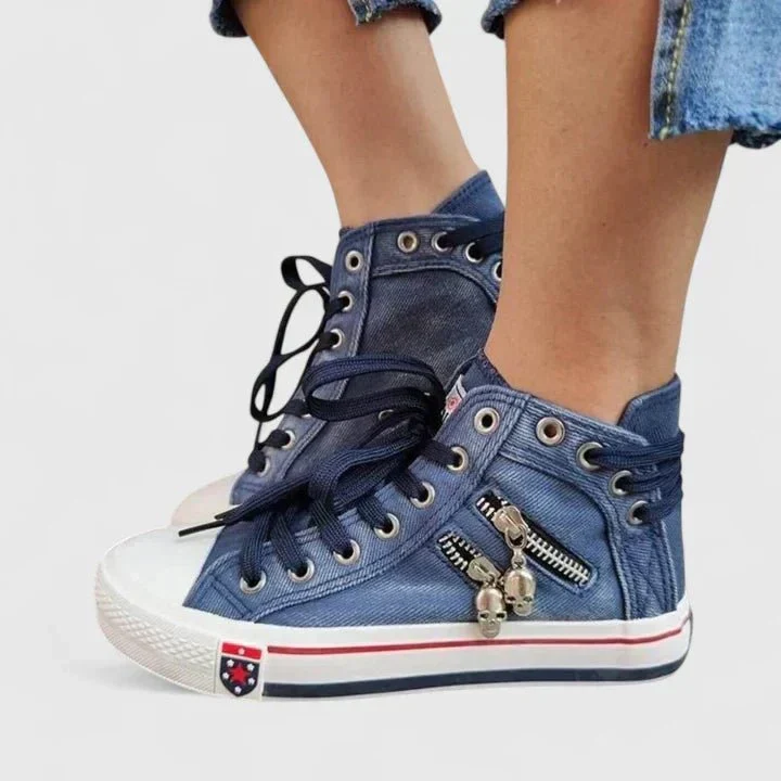 Chaussures Montantes en Denim pour Femme | Idéales pour le Printemps