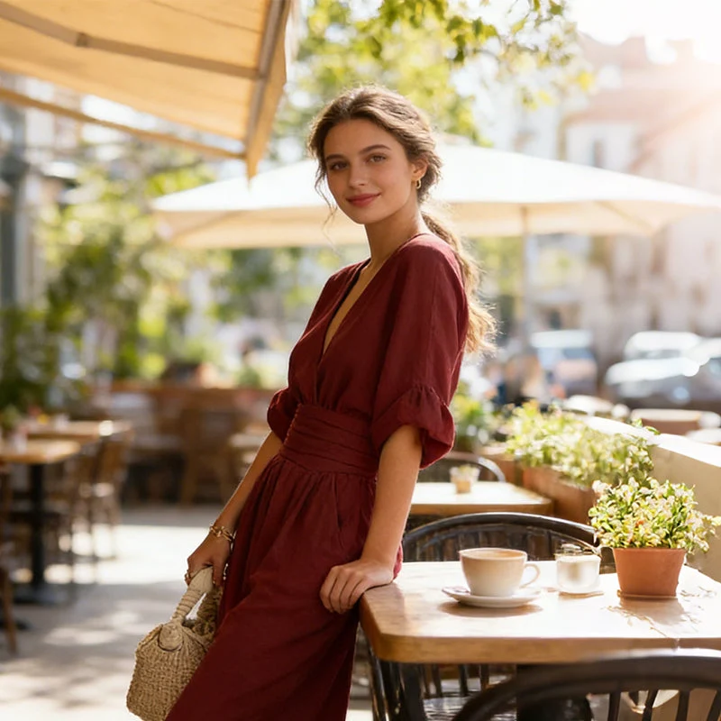 Combinaison Élegante à Taille Haute pour Femme | Idéale pour le Quotidien