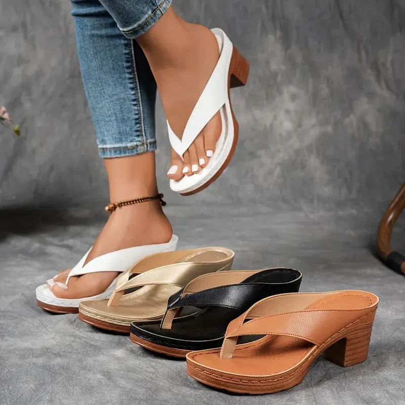 Sandales à Bride Large et Semelle Antidérapante pour Femme | Idéales pour l'Été
