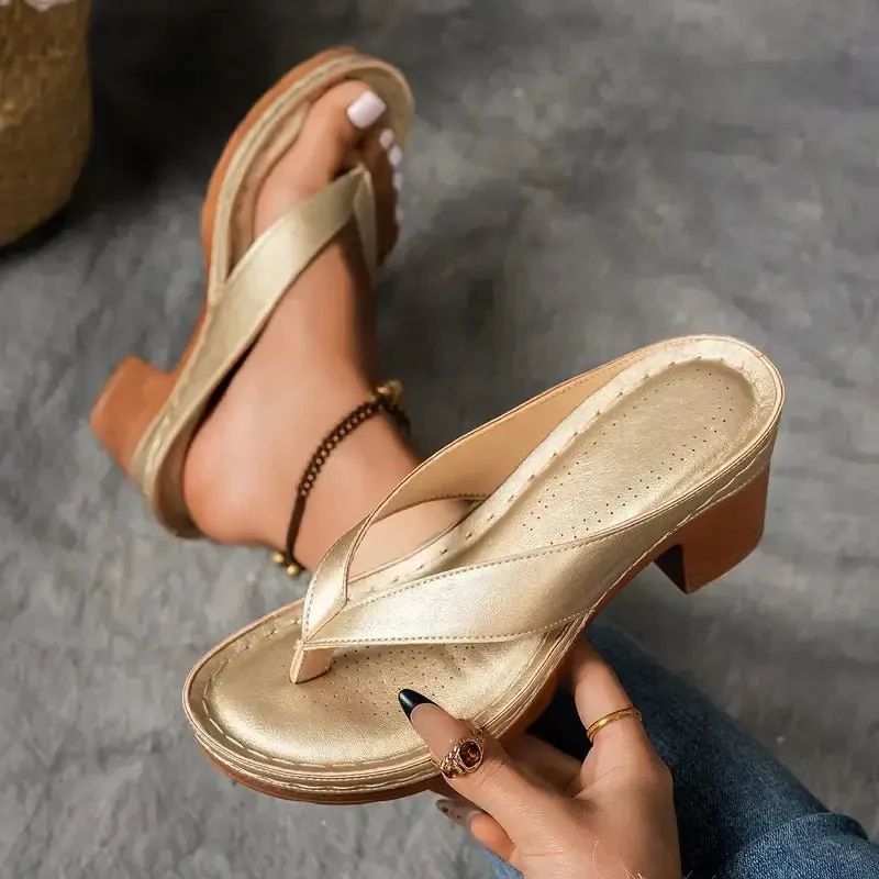 Sandales à Bride Large et Semelle Antidérapante pour Femme | Idéales pour l'Été