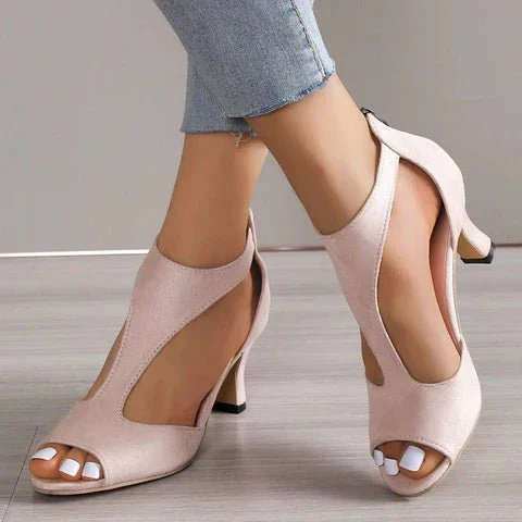 Sandales avec Tacco Bas et Suede pour Femme | Idéales pour l'Été