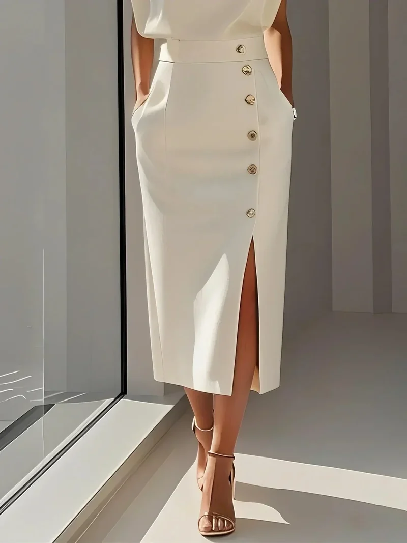Robe Midi à Encolure Ronde pour Femmes